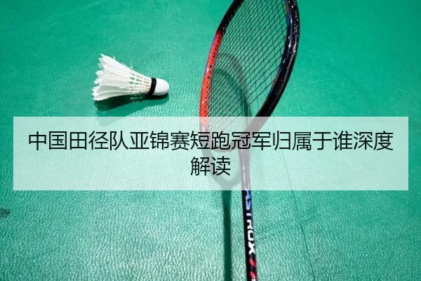中国田径队亚锦赛短跑冠军归属于谁深度解读